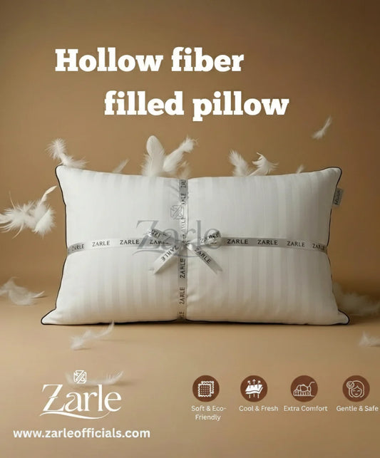 Luxury Hollow Fiber Filled Sleeping Pillow – Soft & Comfortable | White